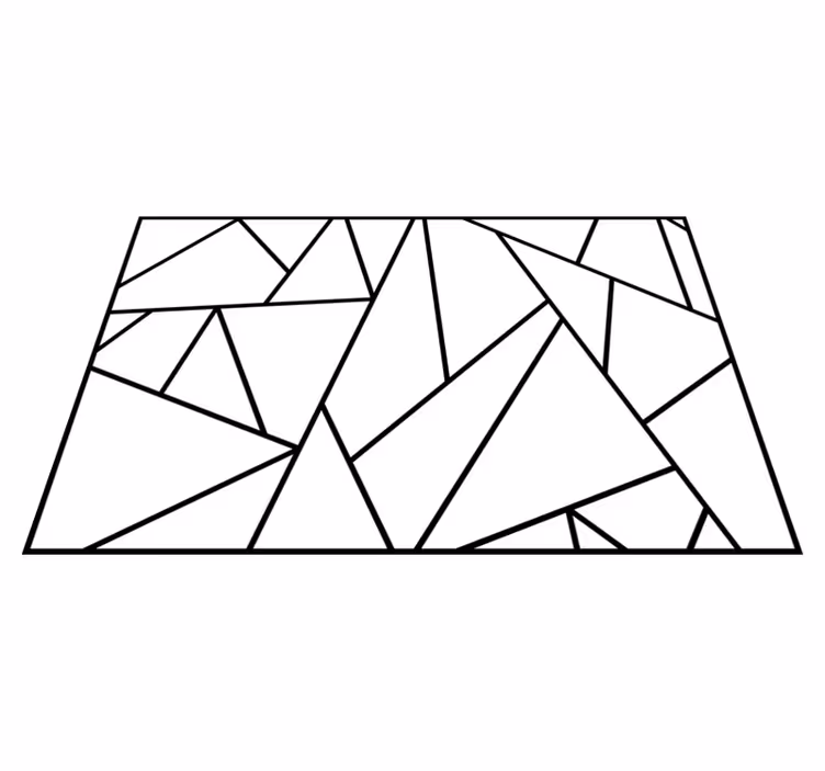 Podkładka na stół nowoczesna linia geometryczna czarna - TenStickers