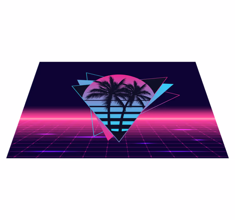 Podkładka na stół nowoczesna geometryczna palma retro - TenStickers