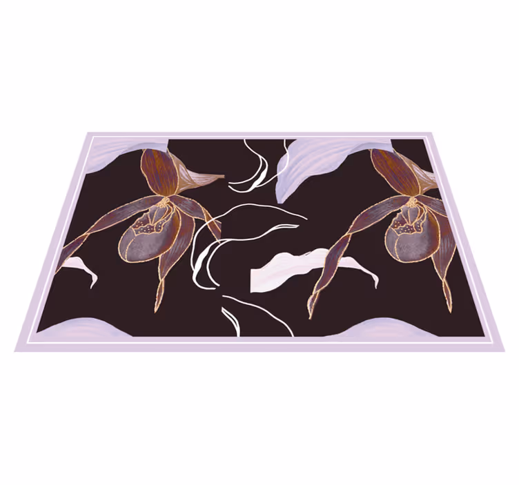 Podkładka na stół elegancka wzór kwiatów orchidei - TenStickers
