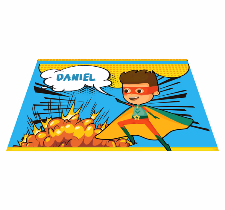 Podkładka z imieniem komiksowy superbohater - TenStickers