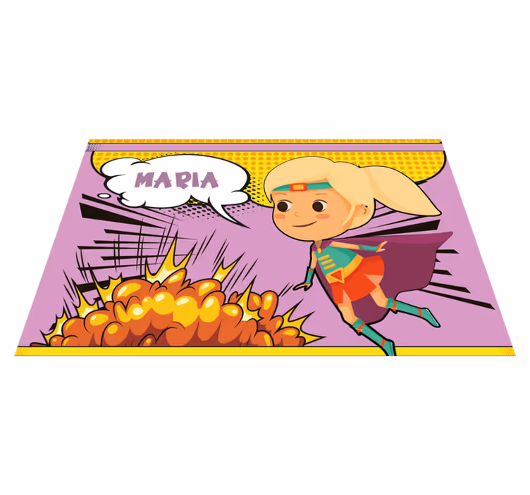 Podkładka z imieniem komiksowa superbohaterka - TenStickers
