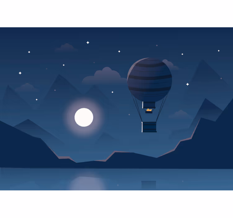Fototapeta balon na gorące powietrze - TenStickers