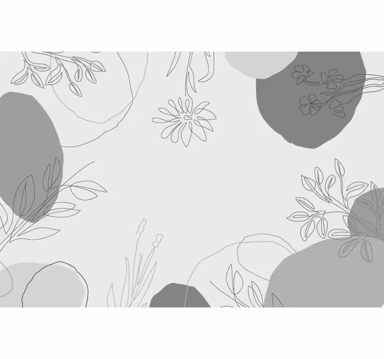 Fototapeta do kuchni botaniczne odcienie szarości - TenStickers