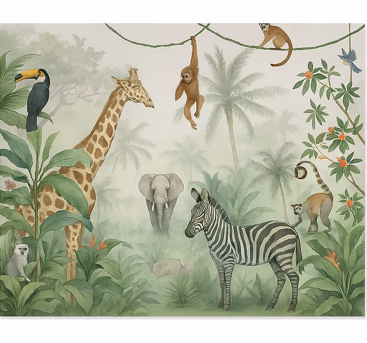 Fototapeta do pokoju nastolatka eleganckie zwierzęta safari - TenStickers