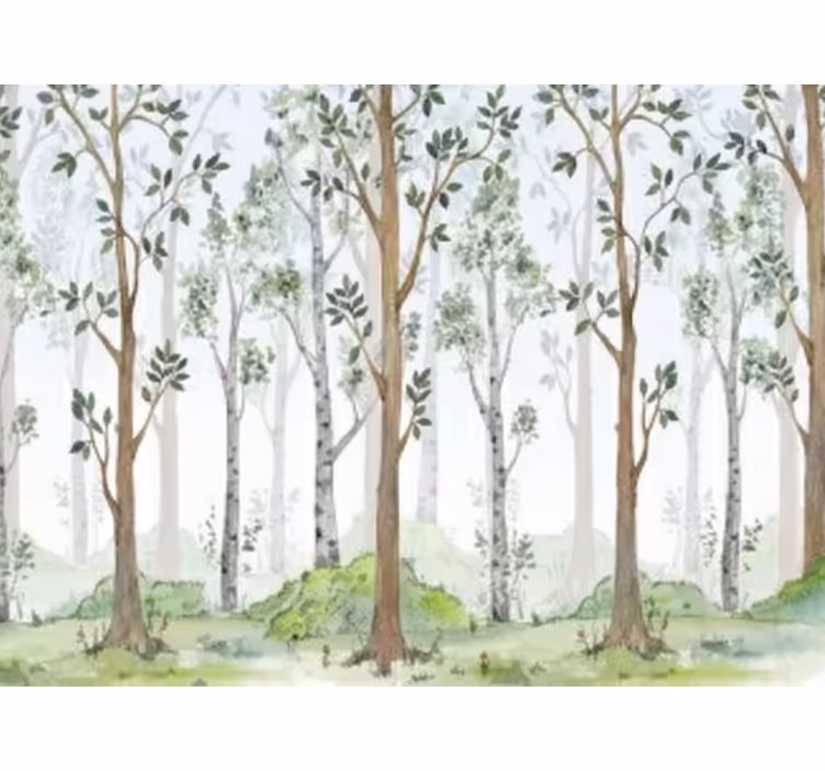 Fototapeta las w minimalistycznym stylu botanicznym - TenStickers