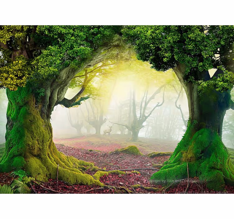 Tapetya natura brama do wiecznego lasu - TenStickers