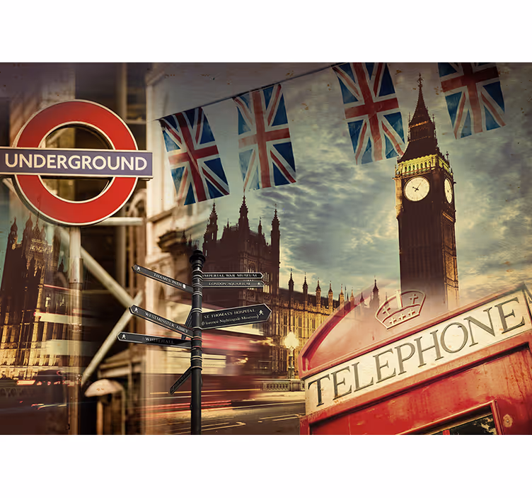 Fototapeta Symbole Londynu - TenStickers