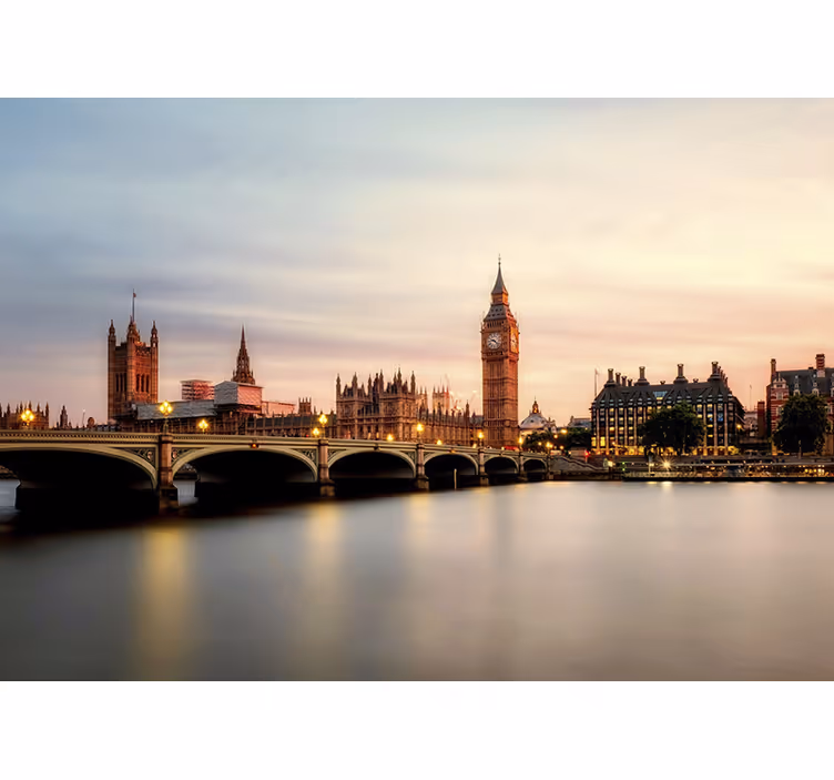 Fototapeta Londyn zmierzch panoramę londynu - TenStickers