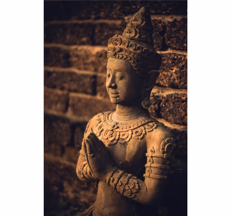 Fototapeta budda z figurą buddy - TenStickers