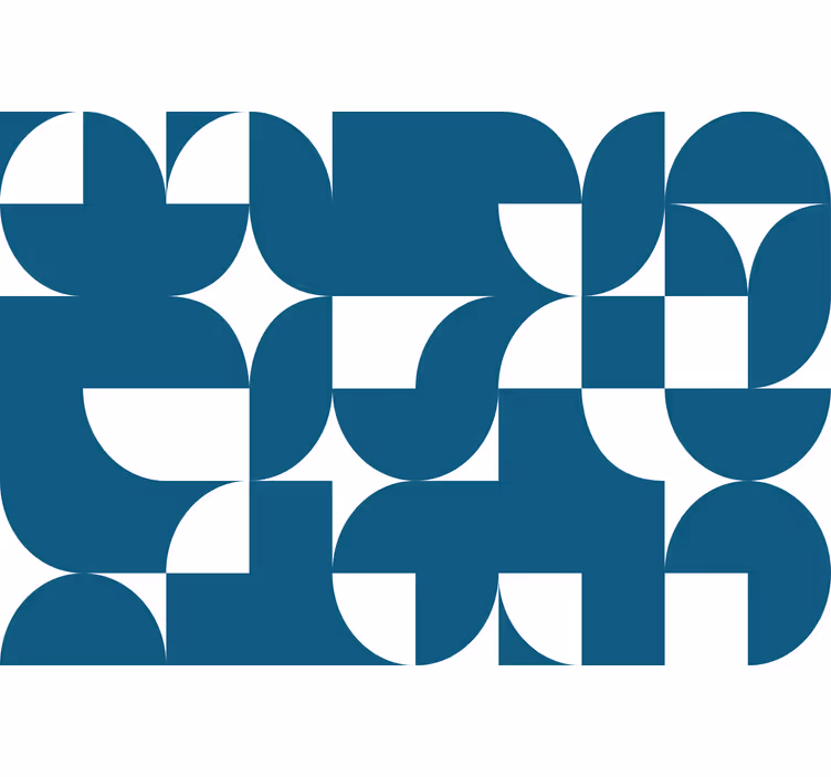Fototapeta do kuchni niebieski geometryczny wzór - TenStickers