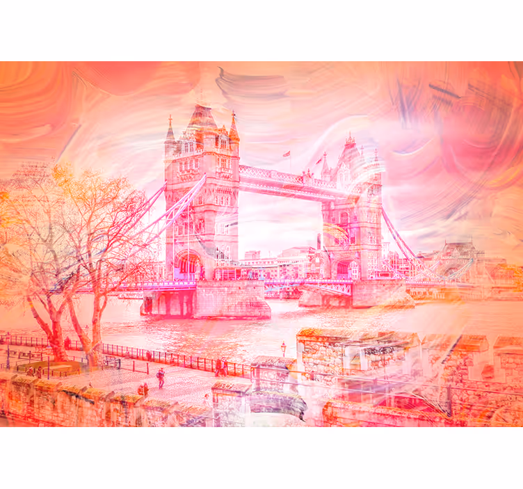 Fototapeta Londyn kontrast mostu londyńskiego - TenStickers