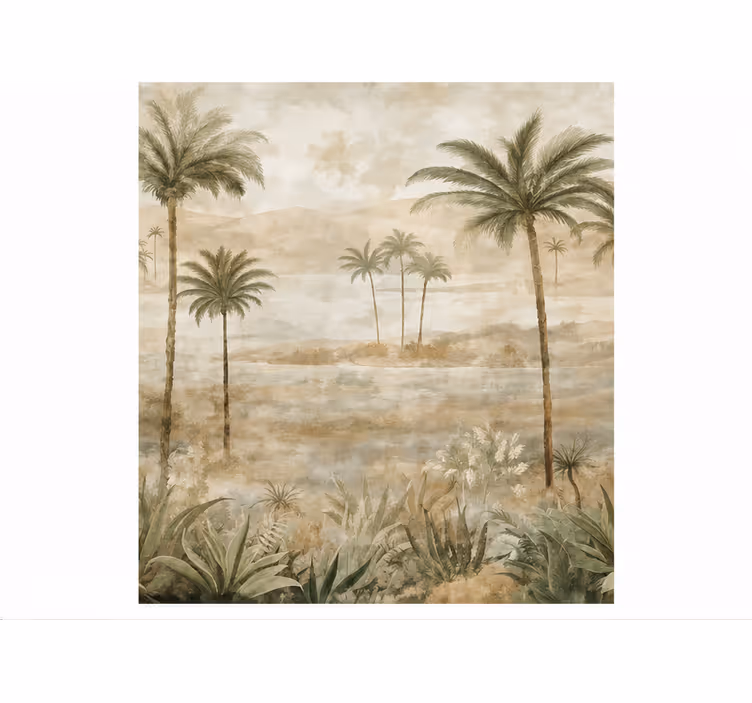 Tapetya natura dolina z palmami - TenStickers