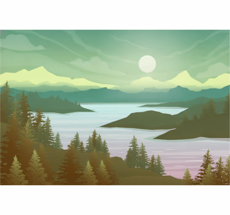 Fototapeta do przedpokoju rzeka i natura - TenStickers