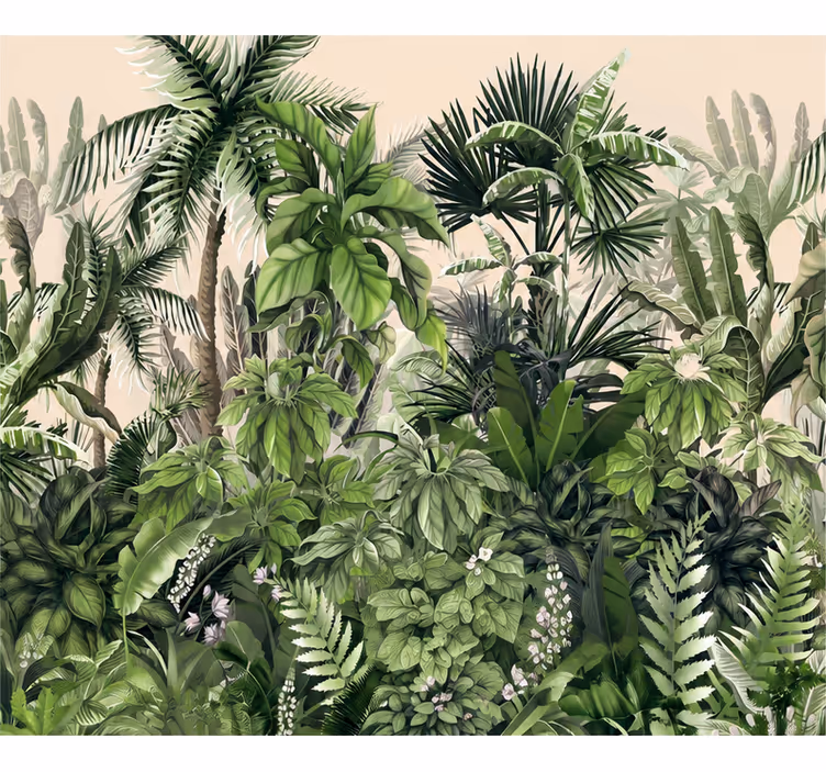 Tapeta natura gęsta tropikalna dżungla - TenStickers