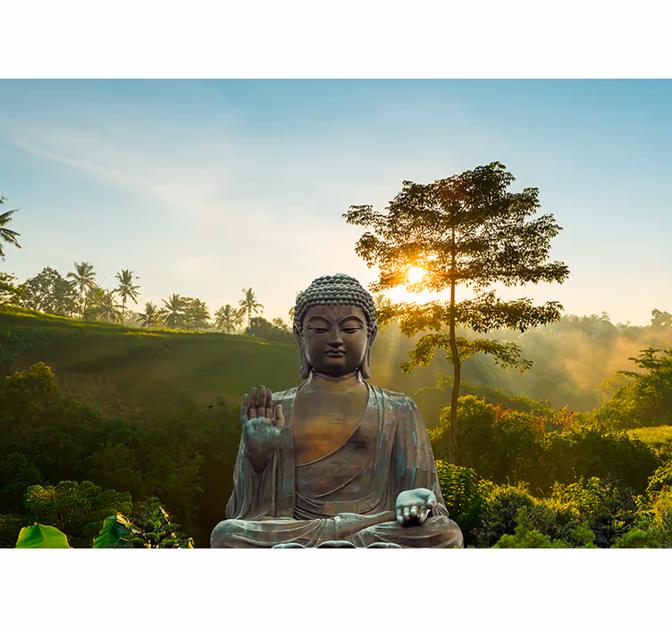 Fototapeta Budda medytujący w przyrodzie - TenStickers