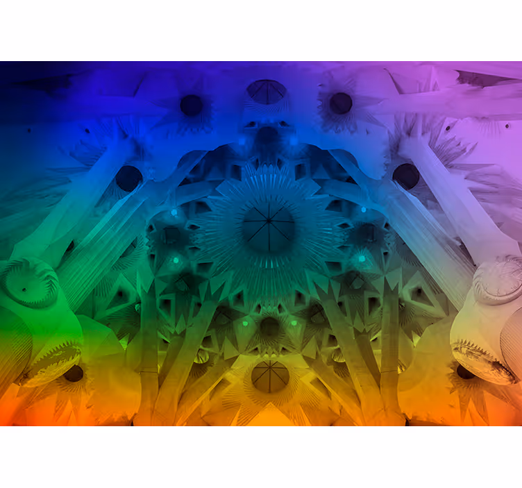 Fototapeta kolorowa Sagrada Familia - TenStickers