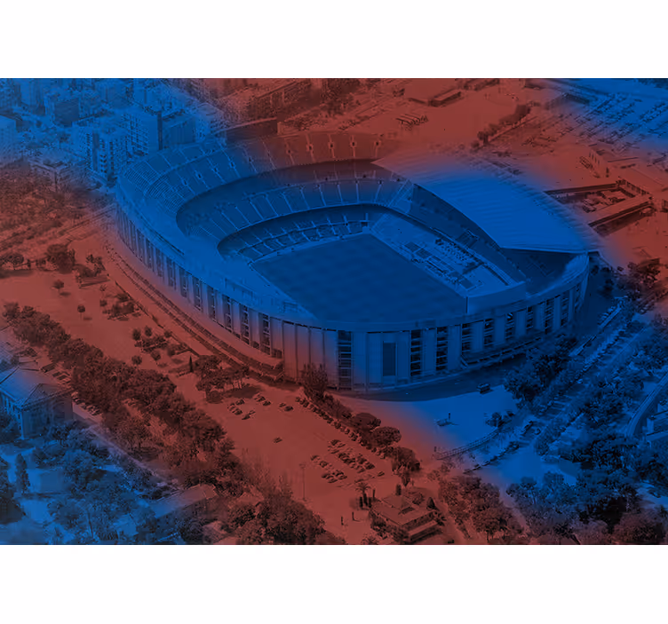 Fototapeta Barcelona stadion i miasto - TenStickers