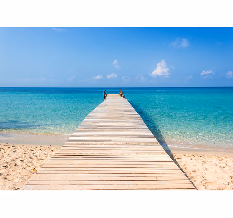 Fototapeta z plażą i molo - TenStickers