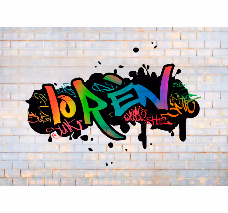 Fototapeta spersonalizowana nazwa graffiti - TenStickers
