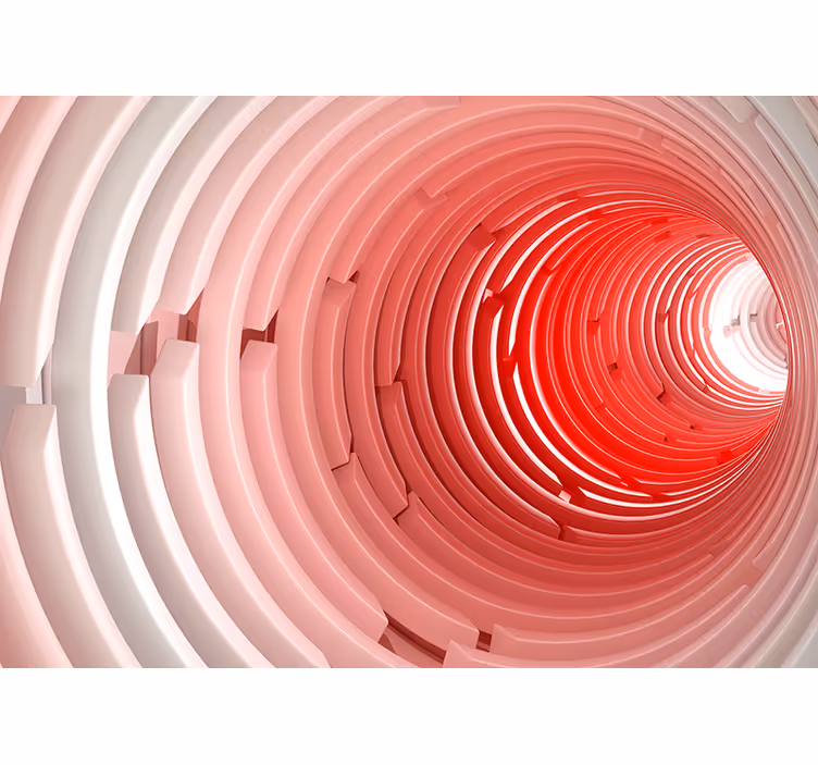 Tapeta 3d w designie spiralnego tunelu - TenStickers