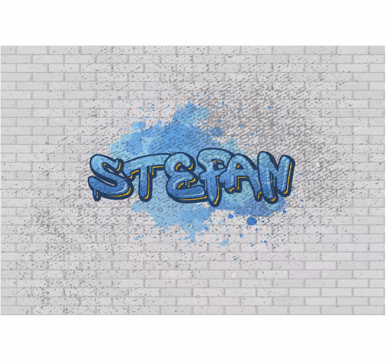 Niebieskie graffiti na zamówienie - TenStickers