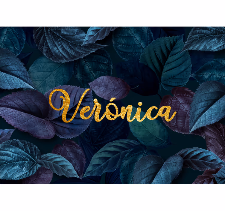 Fototapeta w kwiaty elegancki wzór liścia - TenStickers