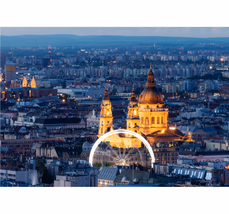 Fototapeta miasto historyczny nocny krajobraz budapesztu - TenStickers