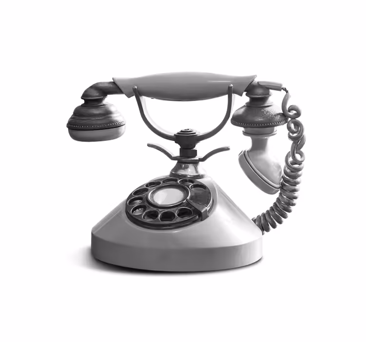 Fototapeta do salonu zbliżenie na telefon retro - TenStickers