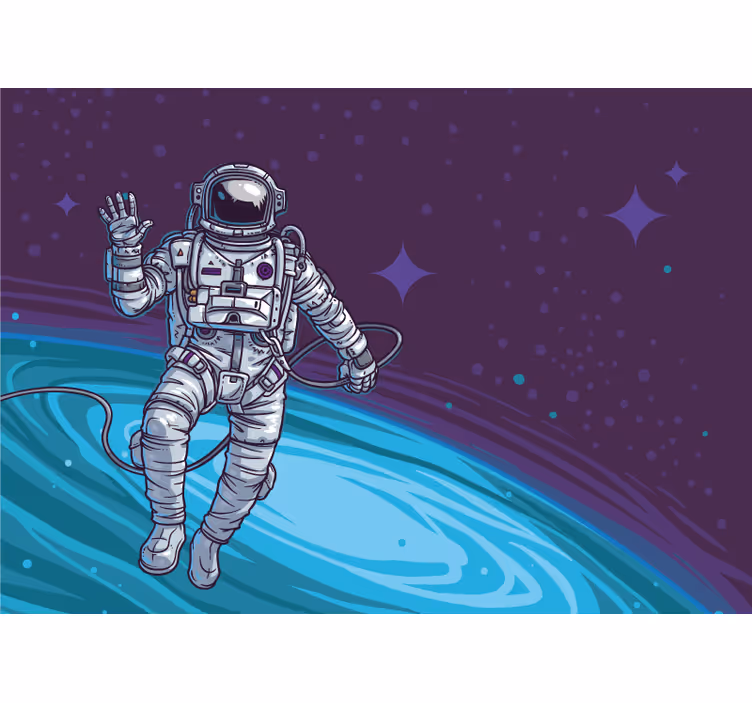 Fototapeta kosmos astronauta odpływający - TenStickers