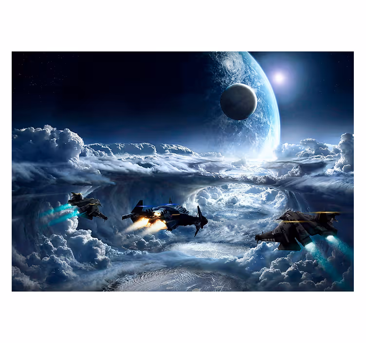 Fototapeta kosmos scena lotu międzygwiezdnego - TenStickers