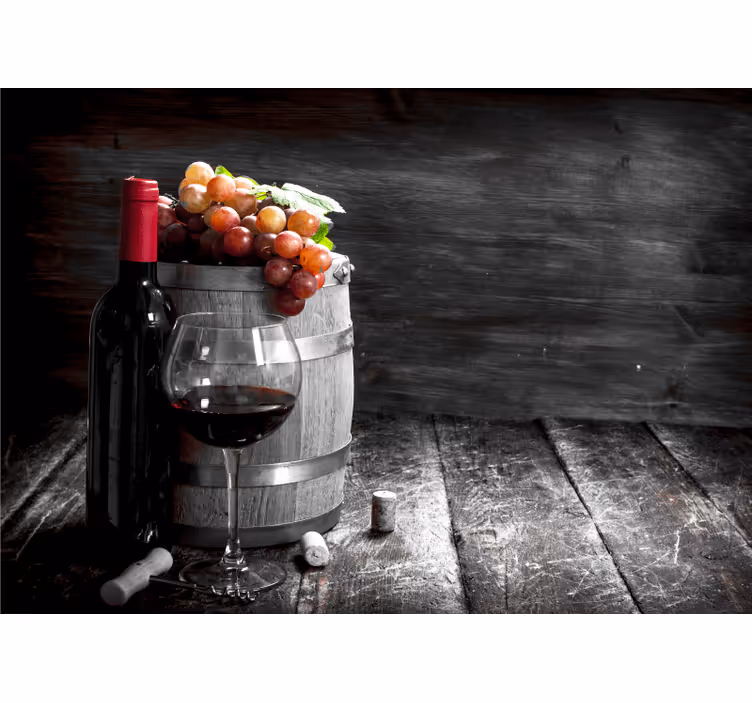 Fototapeta wino i winogrona - TenStickers