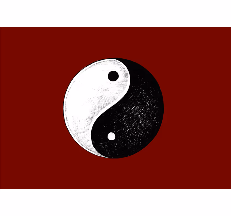 Fototapeta do sypialni symbol yin yang - TenStickers