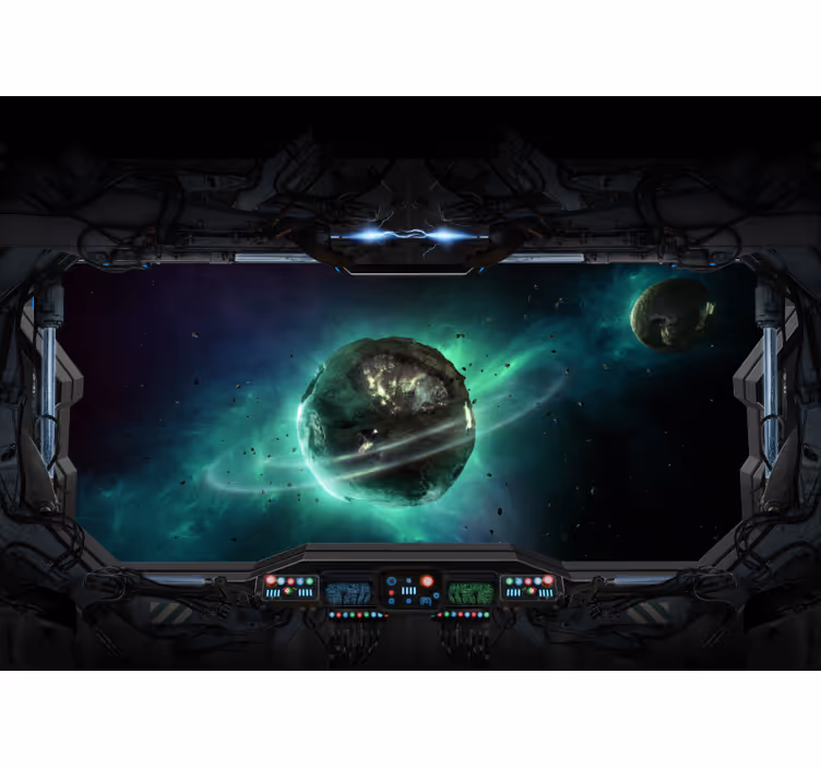 Fototapeta kosmos widok planetarny w kosmosie - TenStickers