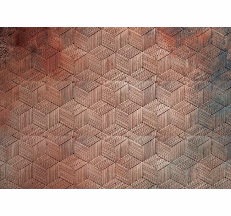 Fototapeta tekstury i wzory geometryczny wzór drewna - TenStickers