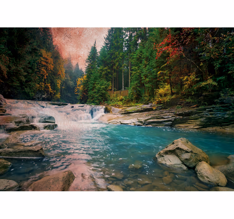 Fototapeta natura płynący górski strumień - TenStickers