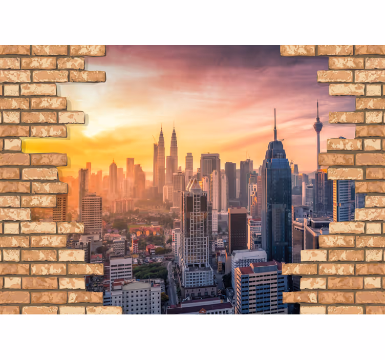 Fototapeta miasto panorama kuala lumpur - TenStickers