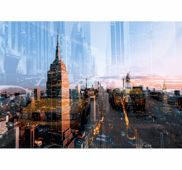 Fototapeta Nowy Jork panoramę empire state - TenStickers