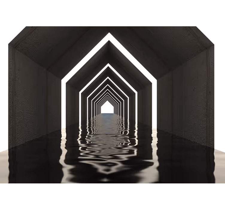 Fototapeta 3D perspektywa tunelu odblaskowego - TenStickers
