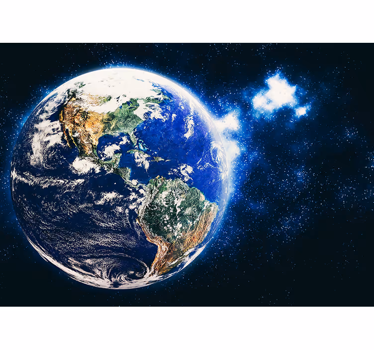 Fototapeta kosmos widok planety z orbity - TenStickers