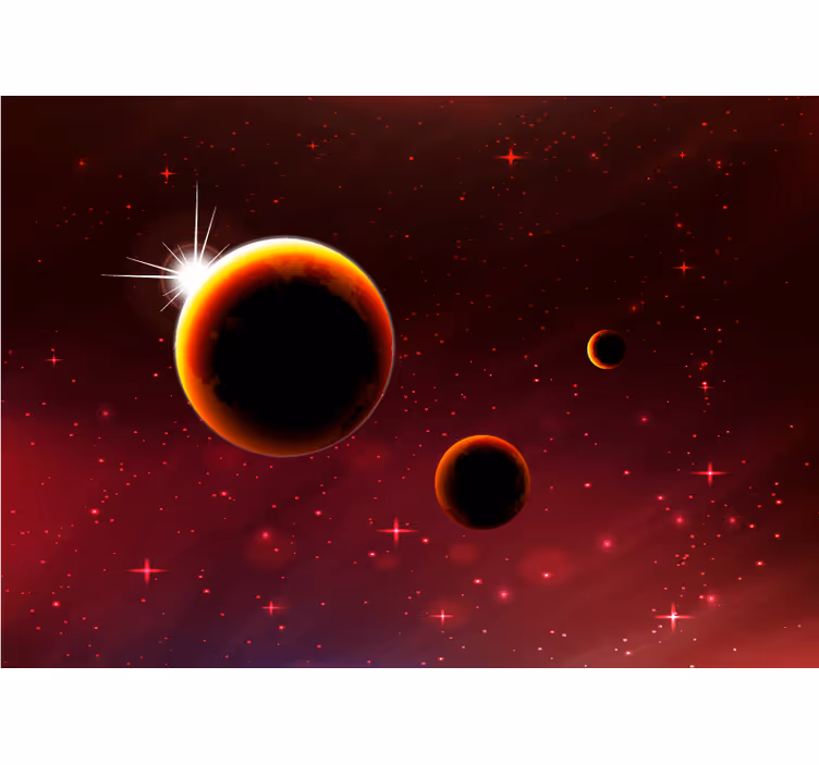 Fototapeta kosmos scena ciał niebieskich - TenStickers