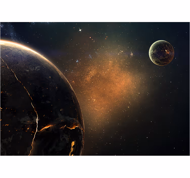 Fototapeta kosmos galaktyczny widok planetarny - TenStickers