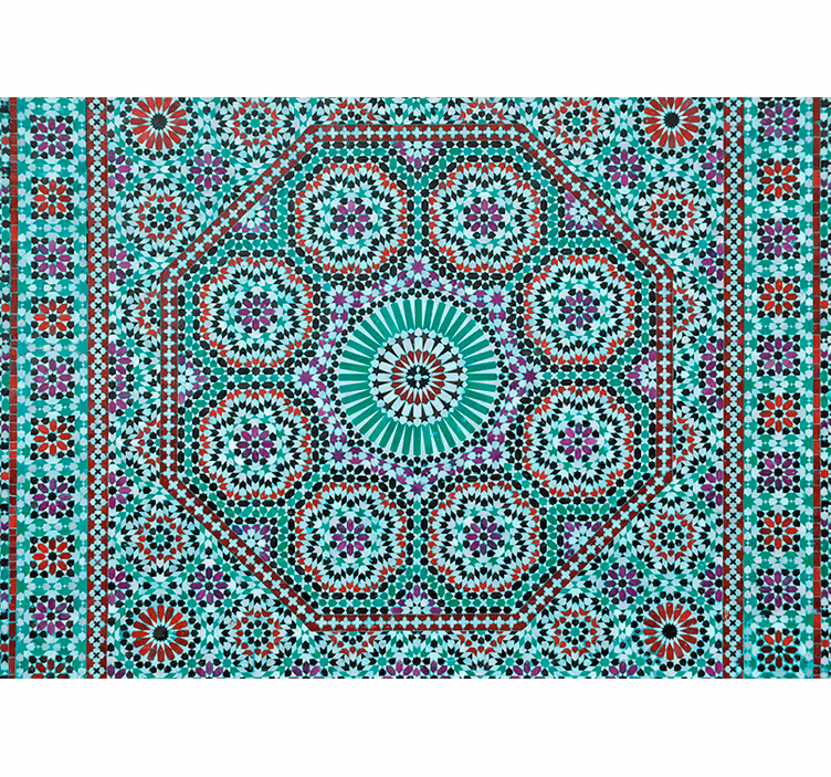 Fototapeta z okrągłymi kafelkami w stylu moroccon - TenStickers