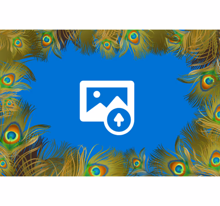 Fototapeta tekstury i wzory obramowanie z piór pawia - TenStickers