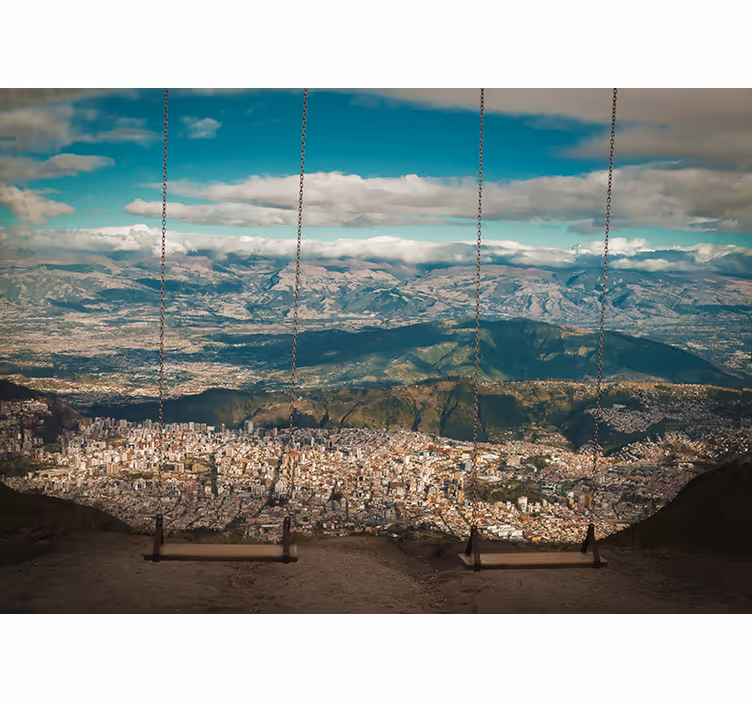 Fototapeta miasto panoramiczny widok na panoramę miasta - TenStickers