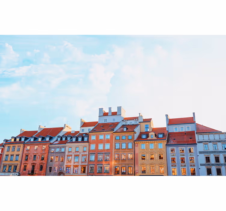 Fototapeta miasto kolorowy pejzaż miejski - TenStickers