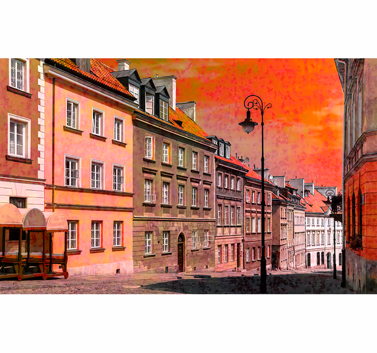 Fototapeta miasto urocza europejska ulica - TenStickers
