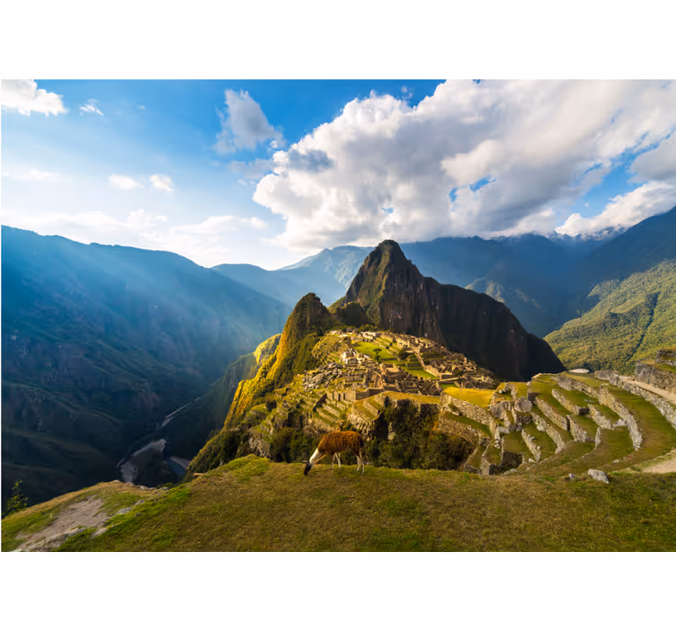 Fototapeta krajobraz machu picchu w panoramie - TenStickers