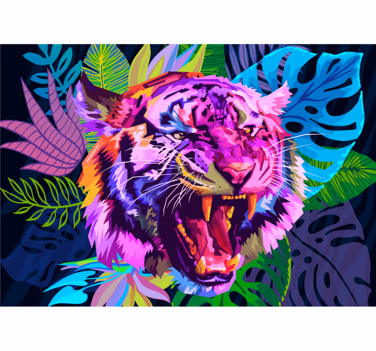 Fototapeta 3d tygrys w galaktyce - TenStickers