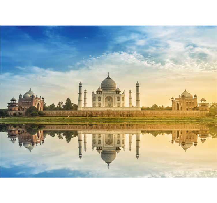Fototapeta miasto odbicie taj mahal - TenStickers