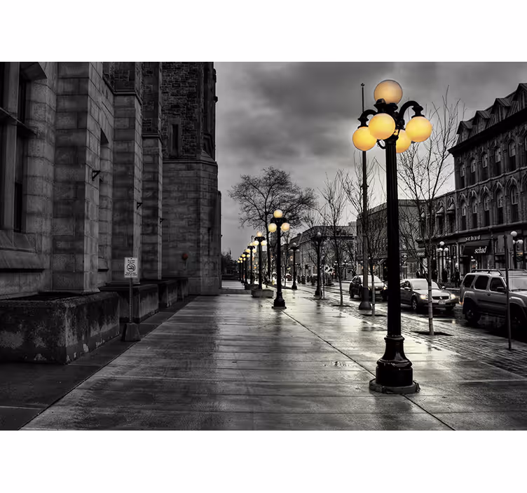 Fototapeta miasto nocna scenka miejska - TenStickers
